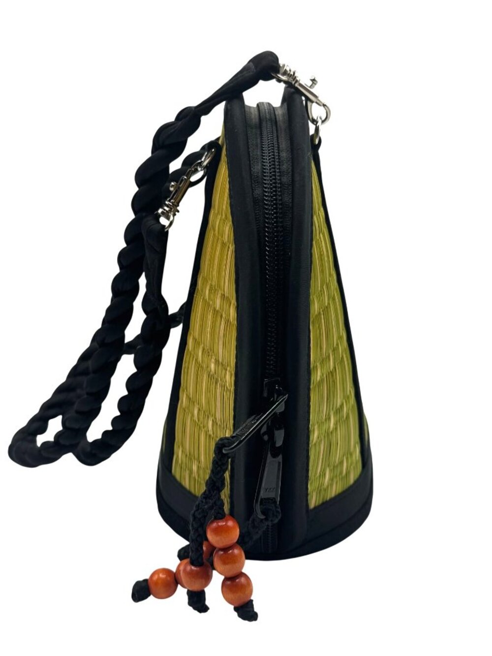 Baskets of Cambodia Kiri Wave Shoulder Bag Purse Medium Green Woven 2032 - Picture 10 of 15